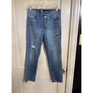 KUT from‎ the Kloth Stevie Straight Leg Jeans Light Distress